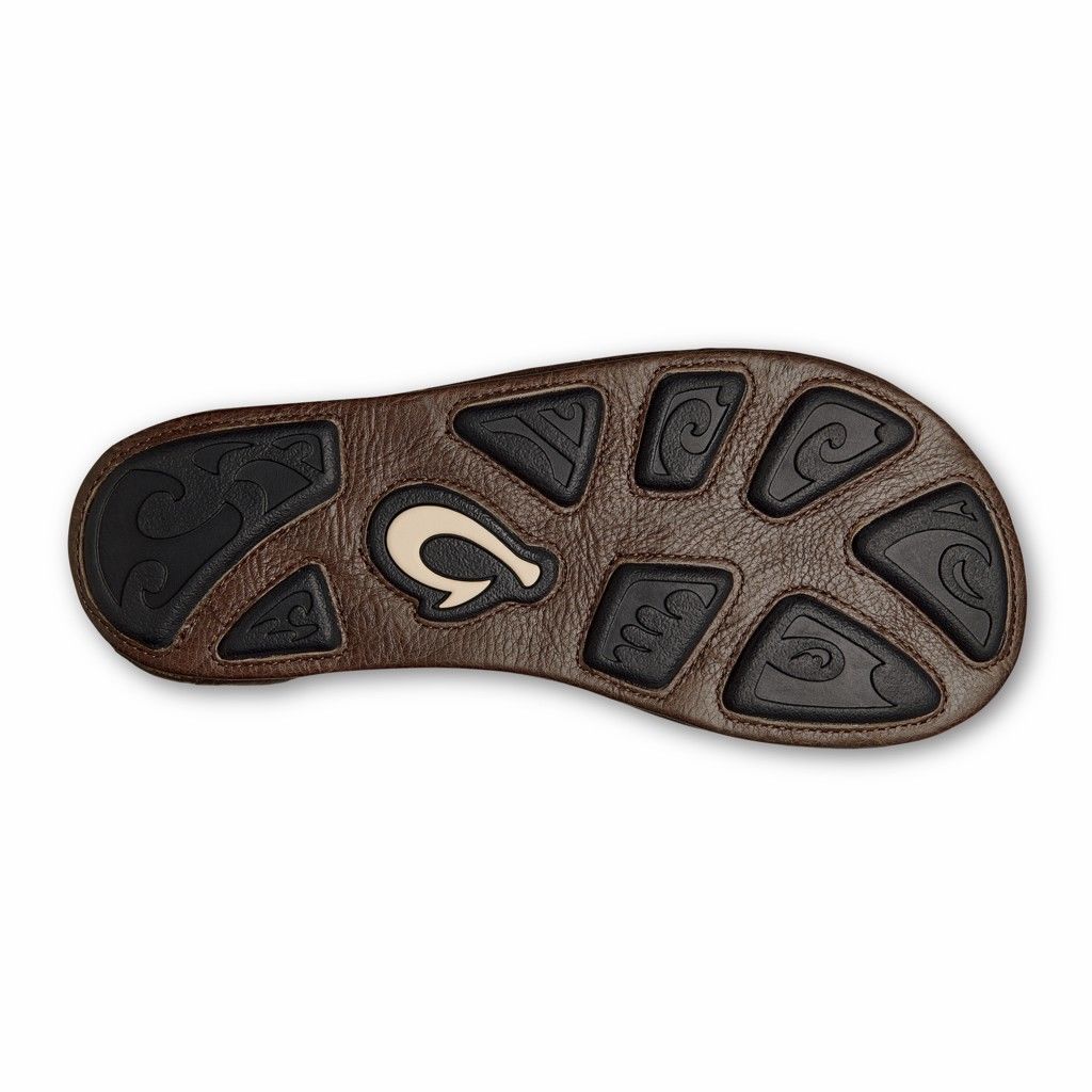 Olukai Men's Hiapo Flip Flop - Rum / Dark Wood US679-284